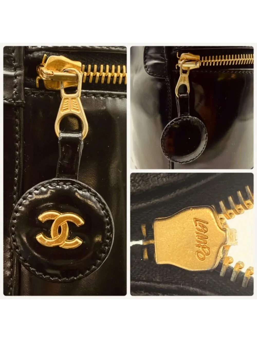 Chanel Vanity Bag CC Logo Black Seal